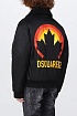 Чёрный бомбер Dsquared2 Cyprus Sunset Leaf logo-print