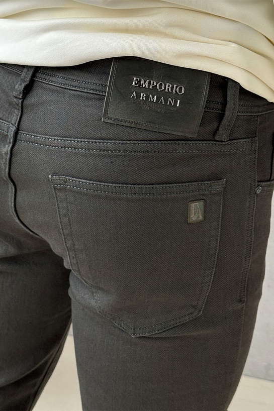 Мужские тёмно-серые джинсы Emporio Armani
