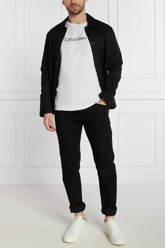 Мужская белая футболка Calvin Klein logo-print