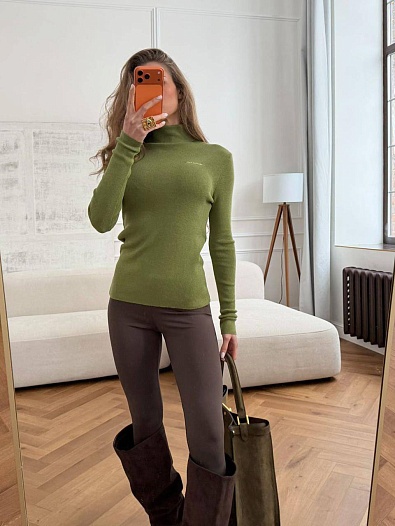 Женская водолазка Schiaparelli premium - Green   