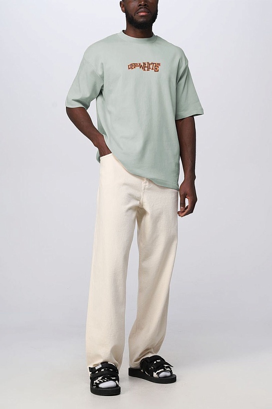 Оверсайз футболка Off-White Glitz Carlos - Light Green