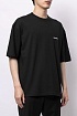 Чёрная оверсайз футболка Balenciaga logo-print