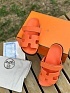 Женские кожаные сандалии Hermes Chypre - Orange