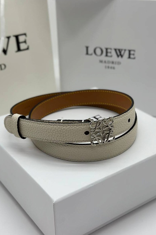 Женский кожаный ремень Loewe Anagram - ширина 2 см, длина 75 / 80 / 85 / 90 см (2 расцветки)