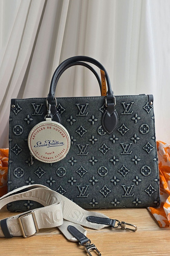 сумка Louis Vuitton On The Go MM Monogram Denim 36x28см