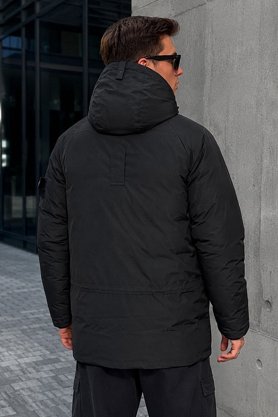 Парка чёрного цвета Stone Island compass-patch
