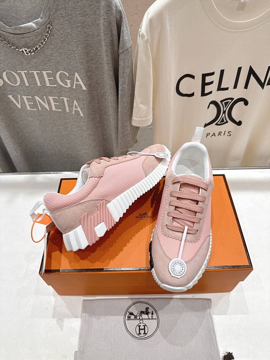 Женские кроссовки Hermes Bouncing  premium - Pink