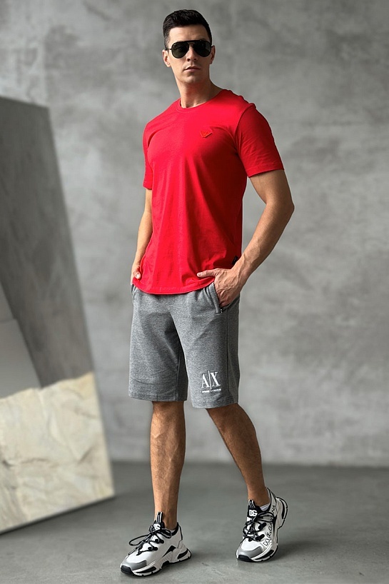 Красная мужская футболка Emporio Armani 7