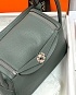 Женская кожаная сумка Hermes Lindy Premium 26x18x13 см - Green