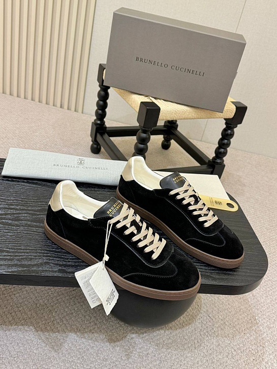 Замшевые кроссовки Brunello Cucinelli low-top - Black