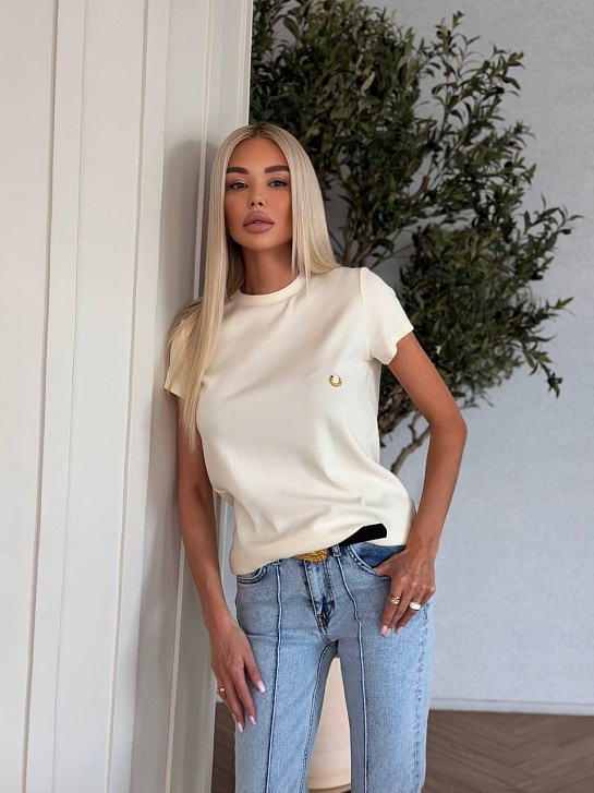 Женская белая футболка Schiaparelli premium