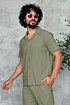 Мужская рубашка Loro Piana цвета хаки