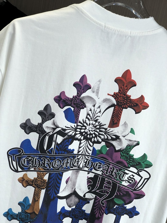 Белая оверсайз футболка Chrome Hearts Premium