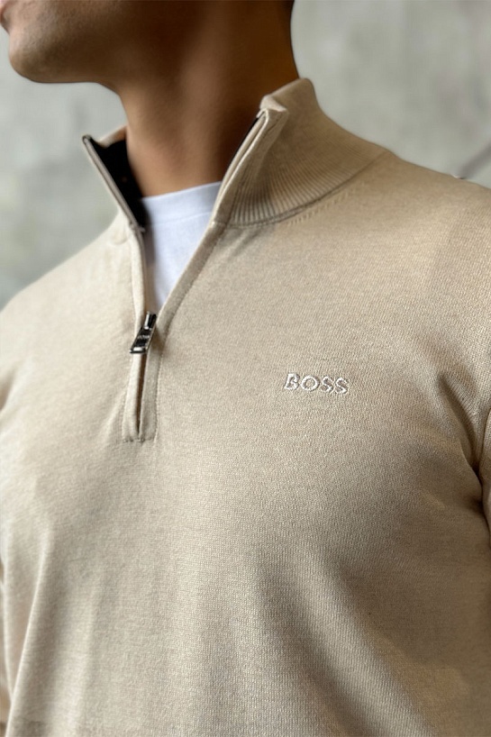 Мужской джемпер Hugo Boss бежевого цвета