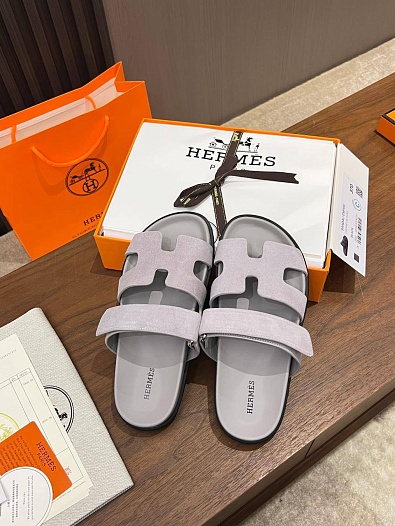 Женские замшевые сандалии Hermes Chypre premium   