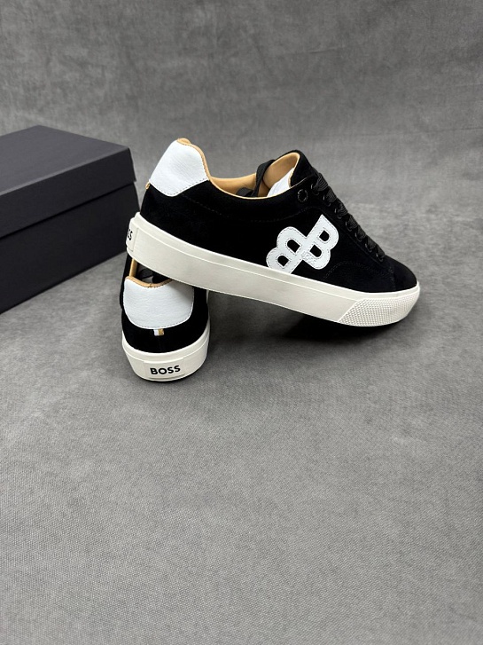 Замшевые кроссовки Hugo Boss Aiden - Black