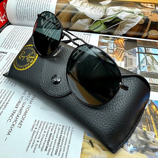 Солнцезащитные очки Ray-Ban Round Metal - Black   