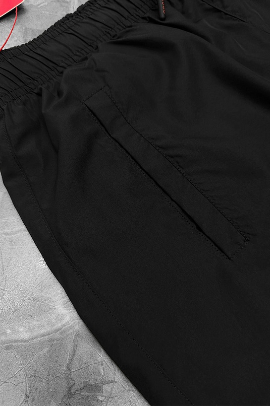 Мужские чёрные шорты Hugo Boss logo-print