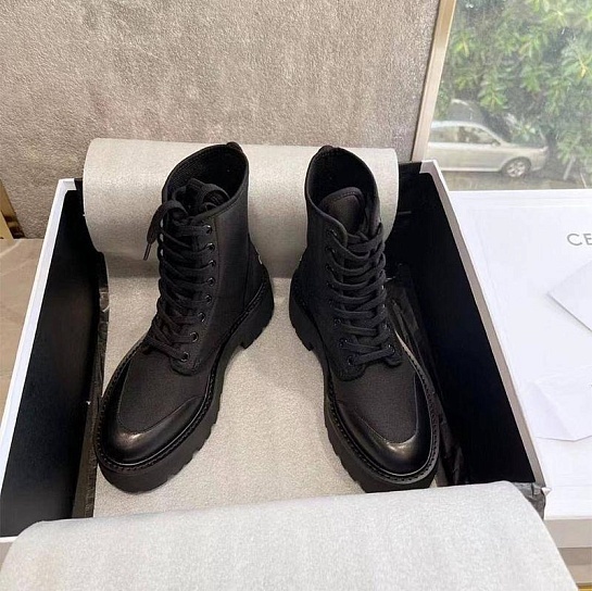 Женские ботинки Celine чёрного цвета