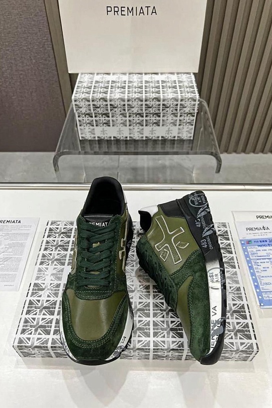 Кожаные кроссовки Premiata Mick - Green