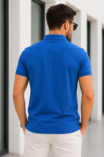 Мужское синее поло Lacoste Classic Fit   