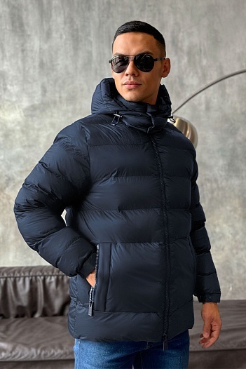 Куртка синего цвета Hugo Boss logo-patch   