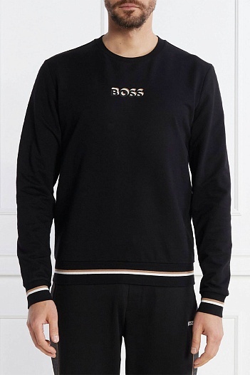 Мужской чёрный свитшот Hugo Boss Iconic   