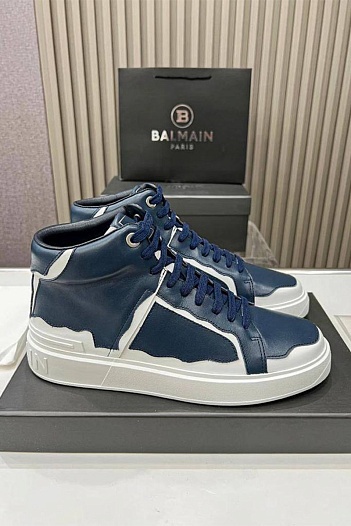 Кожаные кроссовки Balmain Paris High-Top   