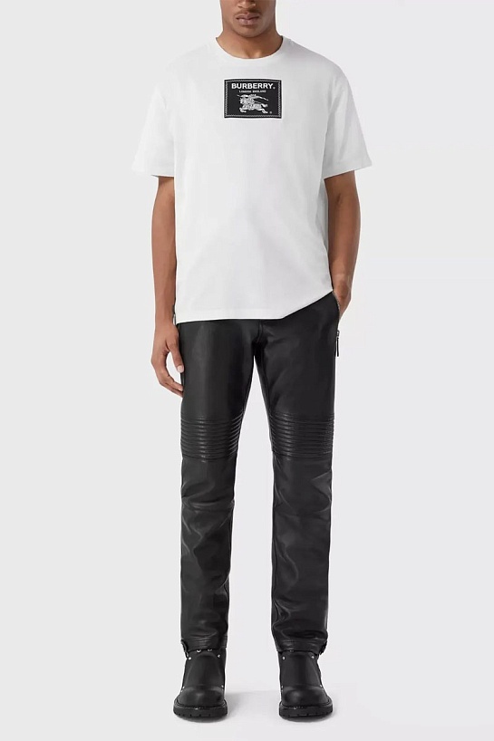Белая футболка Burberry Roundwood Label