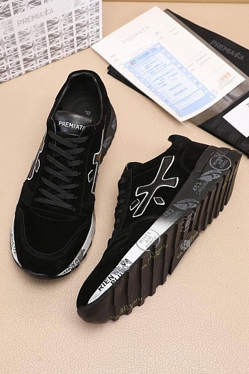Чёрные замшевые кроссовки Premiata Mick   