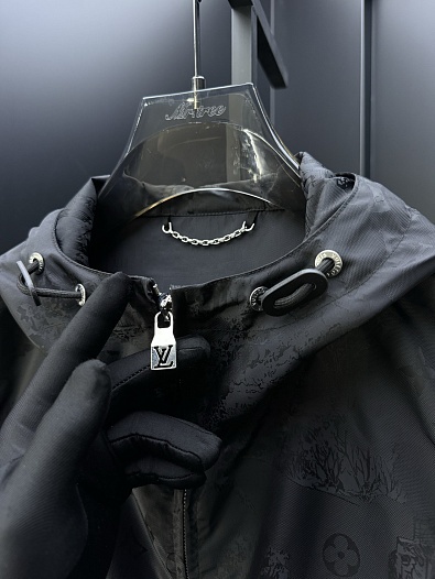 Мужская чёрная ветровка Louis Vuitton Premium   