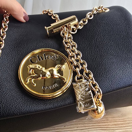 Кожаная сумка Chloe 28x17 см   