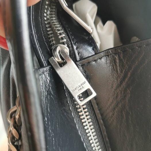 Женская сумка-тоут Yves Saint Laurent 36x29 см - Silver   