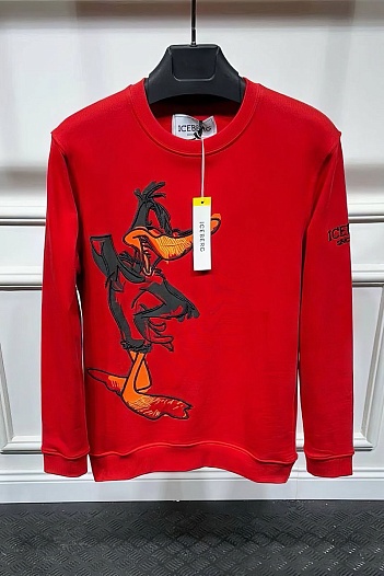 Мужской свитшот Iceberg "Daffy Duck" - Red   