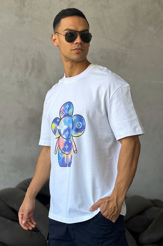 Оверсайз футболка Louis Vuitton белого цвета