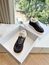 Женские замшевые кроссовки с мехом Prada Premium - Grey