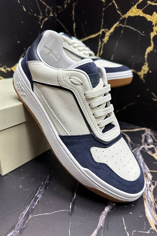 Мужские комбинированные кроссовки Brunello Cucinelli