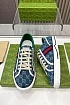 Мужские синие кросовки Gucci GG Monogram