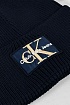 Тёмно-синяя шапка Calvin Klein Jeans monologo patch