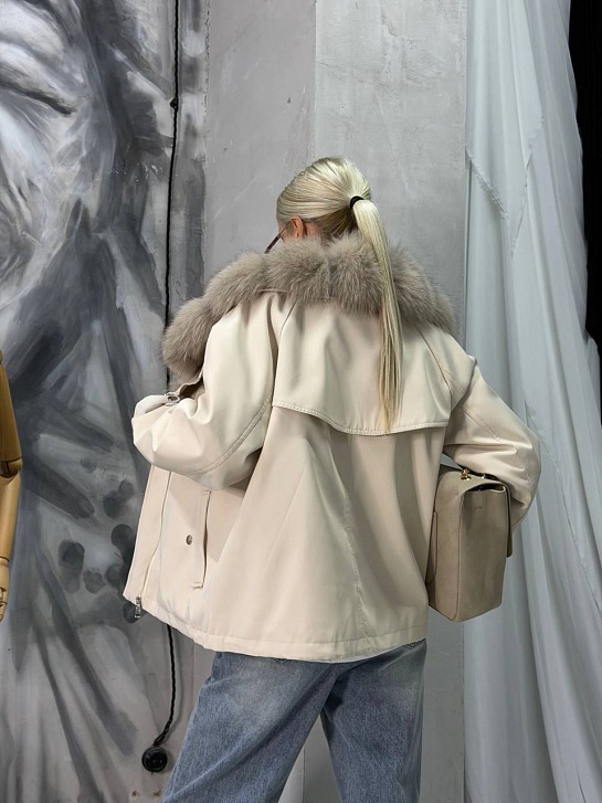 Женская парка с натуральным мехом Max Mara premium