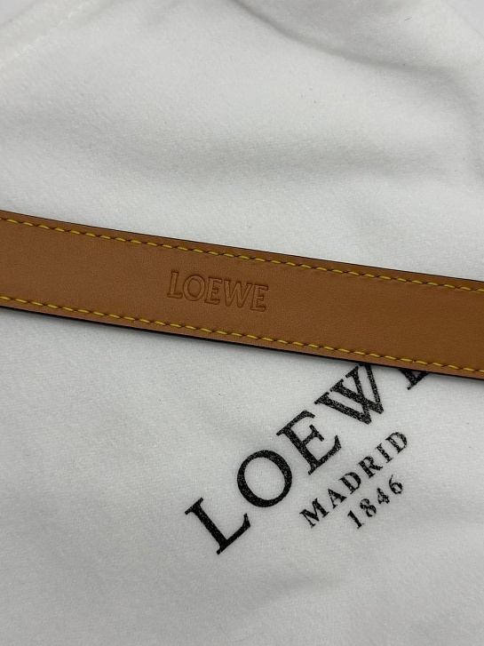 Женский кожаный ремень Loewe Anagram - ширина 2 см, длина 75 / 80 / 85 / 90 см (2 расцветки)