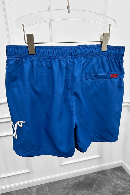 Мужские синие шорты Hugo Boss Dugo logo-embroidered