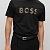 Футболка чёрного цвета Hugo Boss monogram-filled