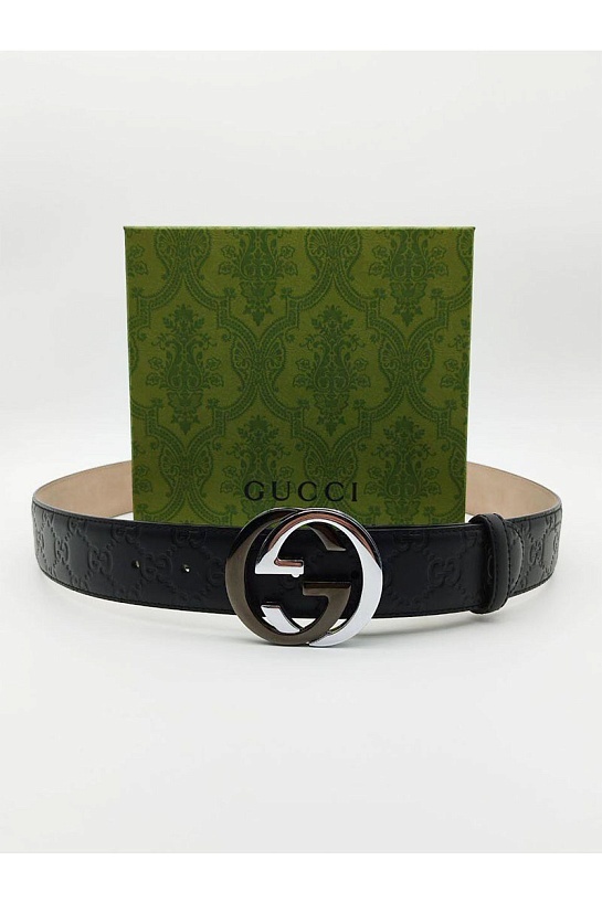 Мужской кожаный ремень Gucci - ширина 3.8 см, длина 100 / 110 / 115 см (3 расцветки)