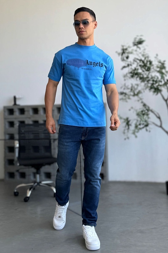 Оверсайз футболка Palm Angels Istanbul - Blue