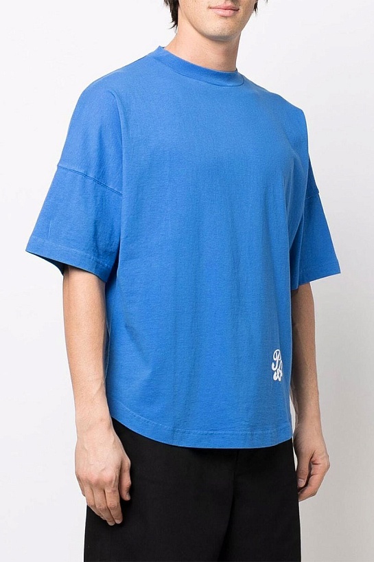 Синяя оверсайз футболка Palm Angels