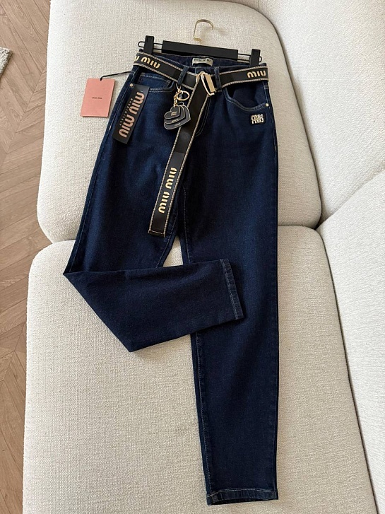 Женские синие джинсы MIU MIU