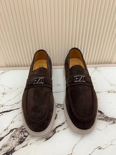 Мужские замшевые лоферы Ermenegildo Zegna   