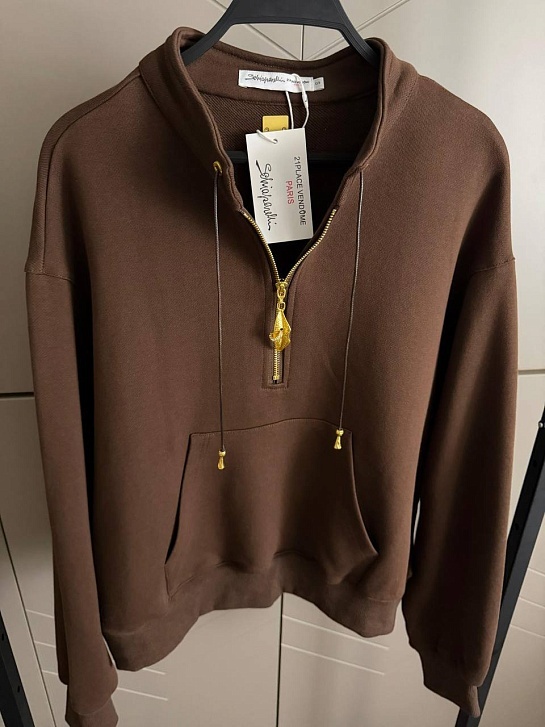 Женский свитшот Schiaparelli Premium zip neck - Brown