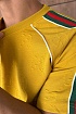 Жёлтая оверсайз футболка Gucci logo all-over embossed
